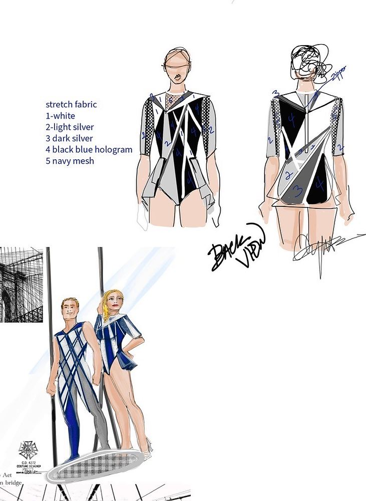 Big Apple Circus: costume sketch. Costume sketch by Cynthia Nordstrom