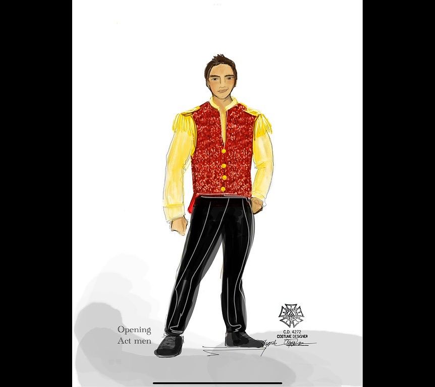 Big Apple Circus: costume sketch. Costume sketch by Cynthia Nordstrom