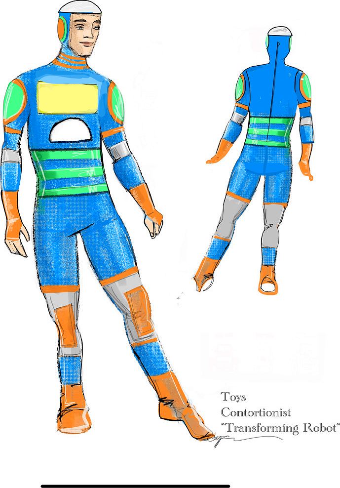 Big Apple Circus: costume sketch. Costume sketch by Cynthia Nordstrom