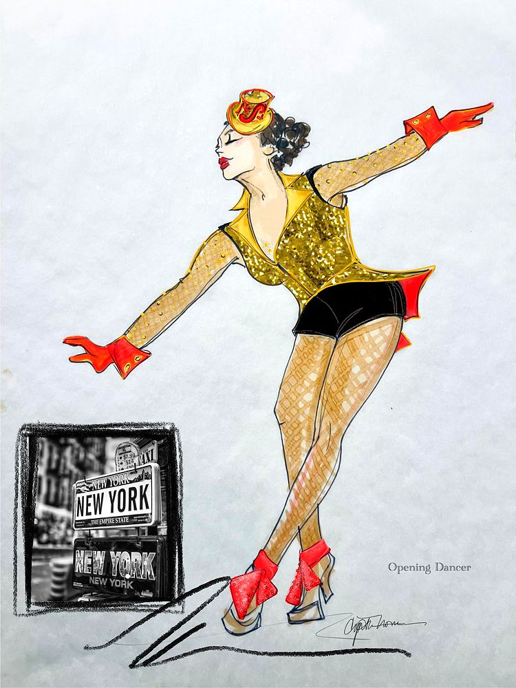 Big Apple Circus: Hometown Playground: costume sketch. Costume sketch by Cynthia Nordstrom