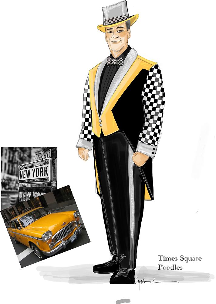 Big Apple Circus: Hometown Playground: costume sketch. Costume sketch by Cynthia Nordstrom