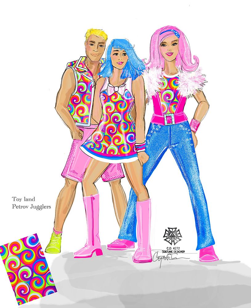 Big Apple Circus: Hometown Playground: costume sketch. Costume sketch by Cynthia Nordstrom