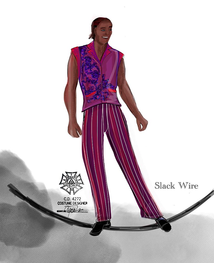 Big Apple Circus: Hometown Playground: costume sketch. Costume sketch by Cynthia Nordstrom