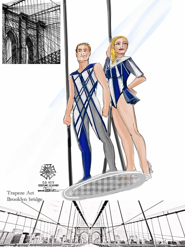 Big Apple Circus: Hometown Playground: costume sketch. Costume sketch by Cynthia Nordstrom
