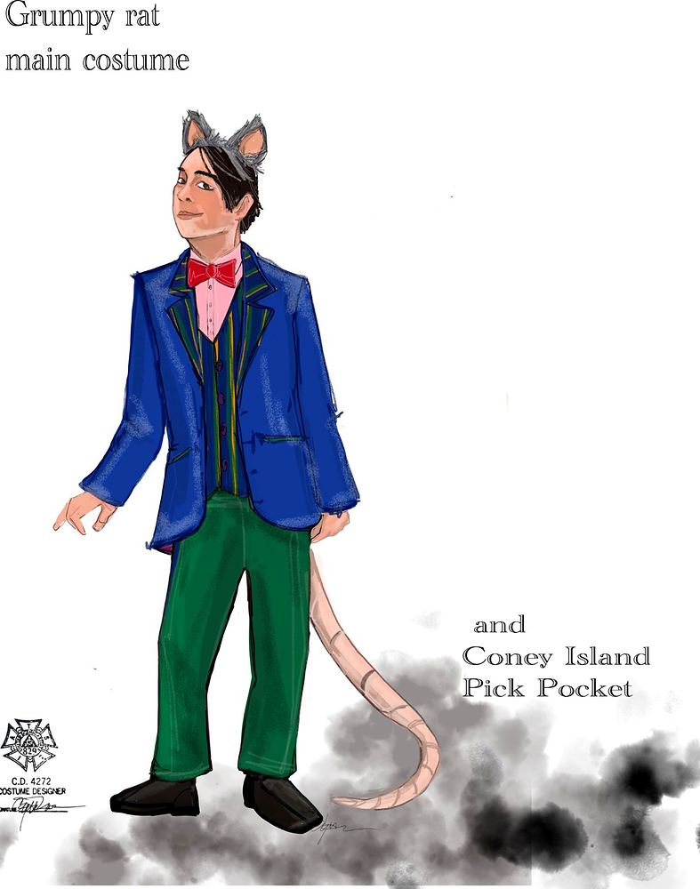Big Apple Circus: Hometown Playground: costume sketch. Costume sketch by Cynthia Nordstrom