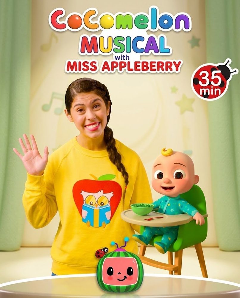 CoComelon Musical with Miss Appleberry key art for the live-action pilots