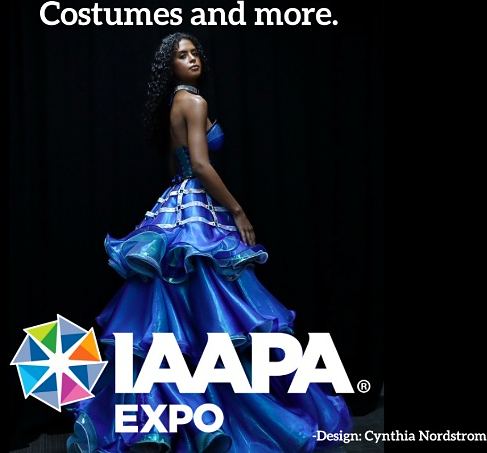 Costumes and more: IAAPA Expo graphic featuring a Cynthia Nordstrom design. Costume design by Cynthia Nordstrom