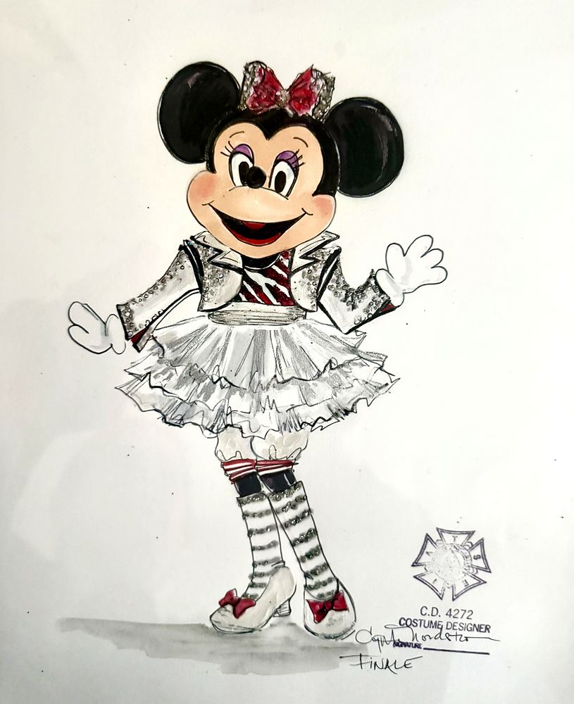 Disney Live! Mickey’s Music Festival: costume sketch for Minnie Mouse. Costume sketch by Cynthia Nordstrom