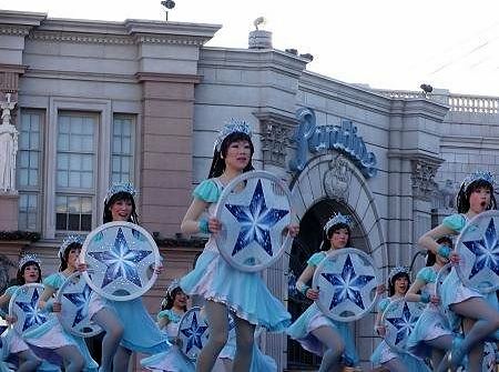 Dreams Are Universal: dancers in blue star costumes. Costume design by Cynthia Nordstrom