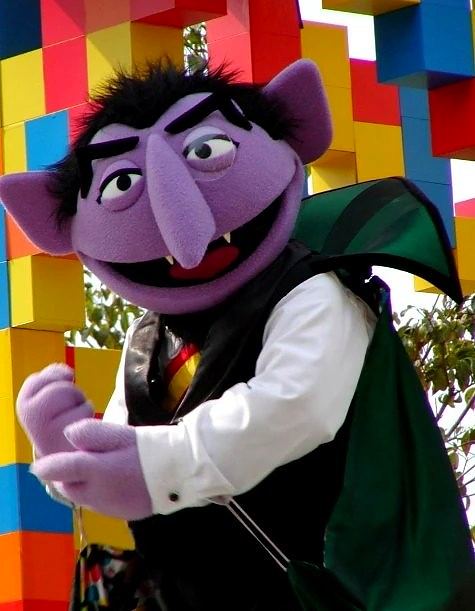 Happy Harmony Celebration: The Count on the parade float. Costume design by Cynthia Nordstrom