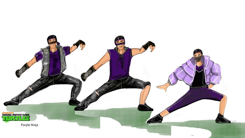 Nickelodeon Live: Está en Ti: Teenage Mutant Ninja Turtles costume sketch. Costume sketch by Cynthia Nordstrom