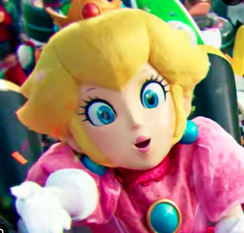 Princess Peach on the Mario float, NO LIMIT! Parade. Costume design by Cynthia Nordstrom
