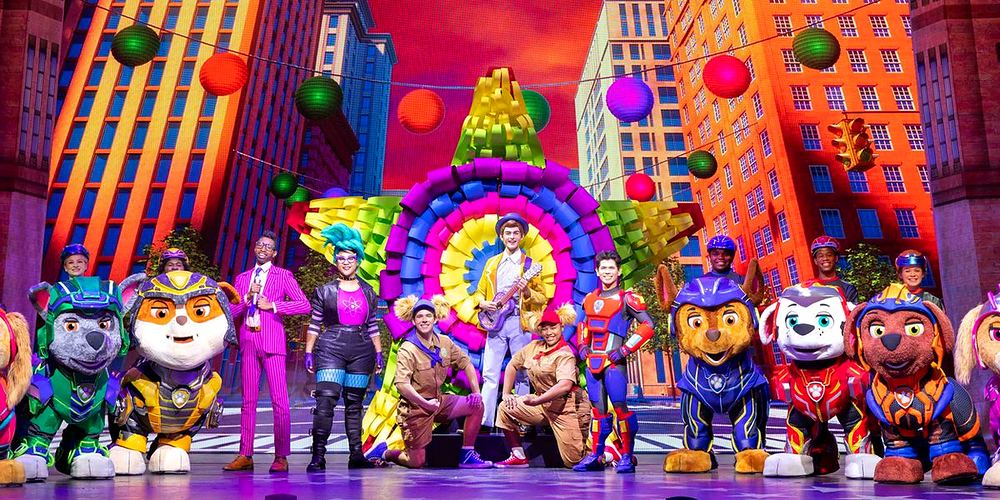 PAW Patrol Live! A Mighty Adventure on stage. Costume design by Cynthia Nordstrom