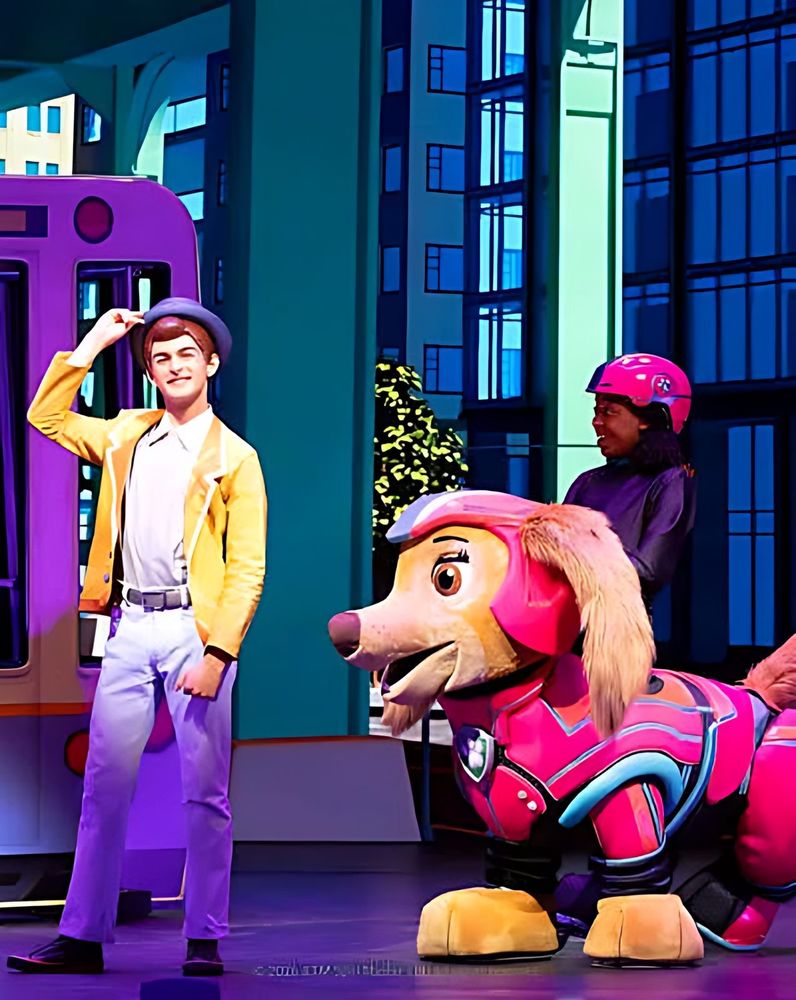 PAW Patrol Live! A Mighty Adventure on stage. Costume design by Cynthia Nordstrom