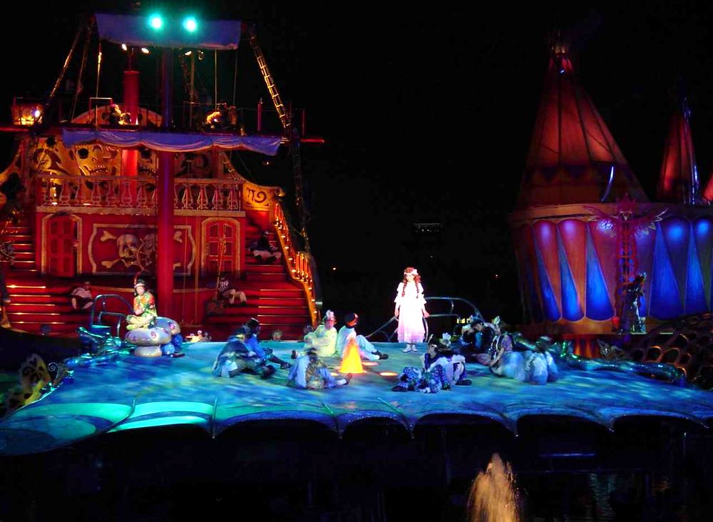 The lullaby scene in Peter Pan's Neverland at Universal Studios Japan. Costume design by Cynthia Nordstrom