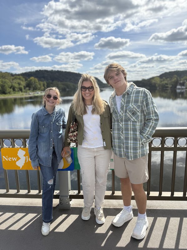 Cynthia Nordstrom with her two kids