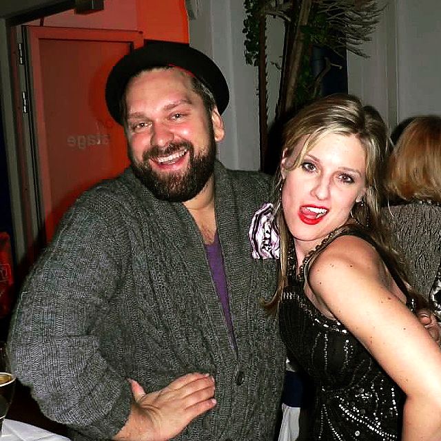 Cynthia Nordstrom with a friend at a party