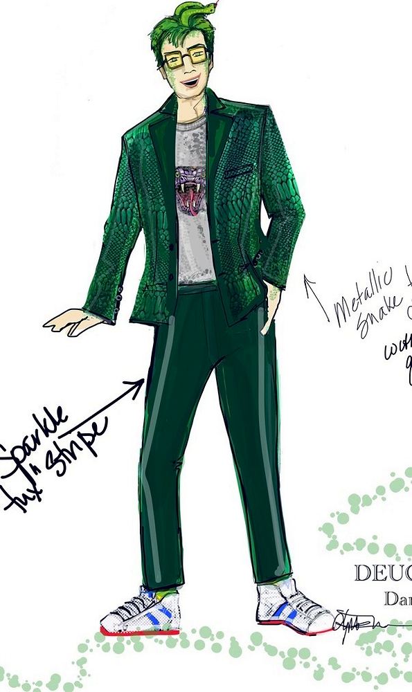 Monster High Live: costume sketch. Costume sketch by Cynthia Nordstrom