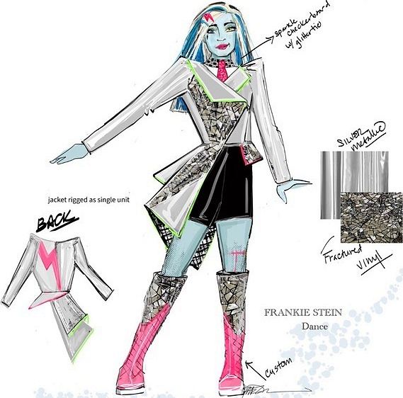 Monster High Live: costume sketch. Costume sketch by Cynthia Nordstrom
