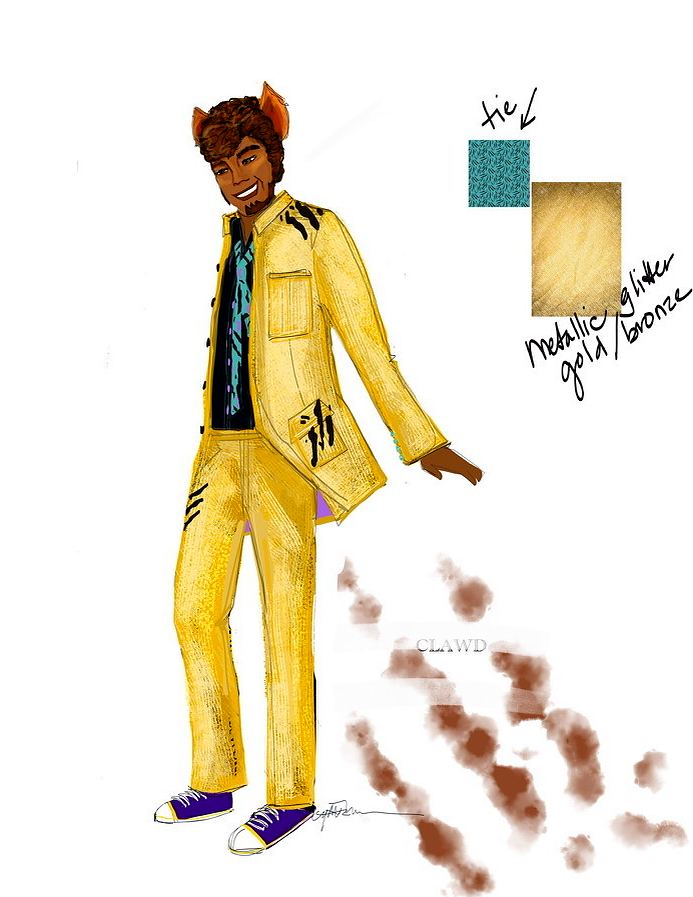 Monster High Live: costume sketch. Costume sketch by Cynthia Nordstrom