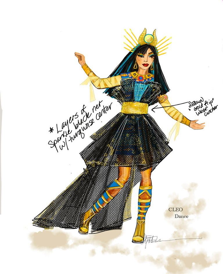 Monster High Live: costume sketch. Costume sketch by Cynthia Nordstrom