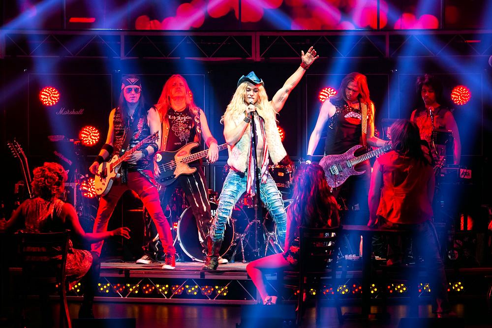 Sam Harvey in the Rock of Ages 10th Anniversary Tour. Costume design by Cynthia Nordstrom