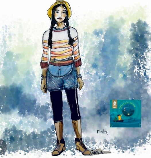 Spells of the Sea: costume sketch for Finley. Costume sketch by Cynthia Nordstrom